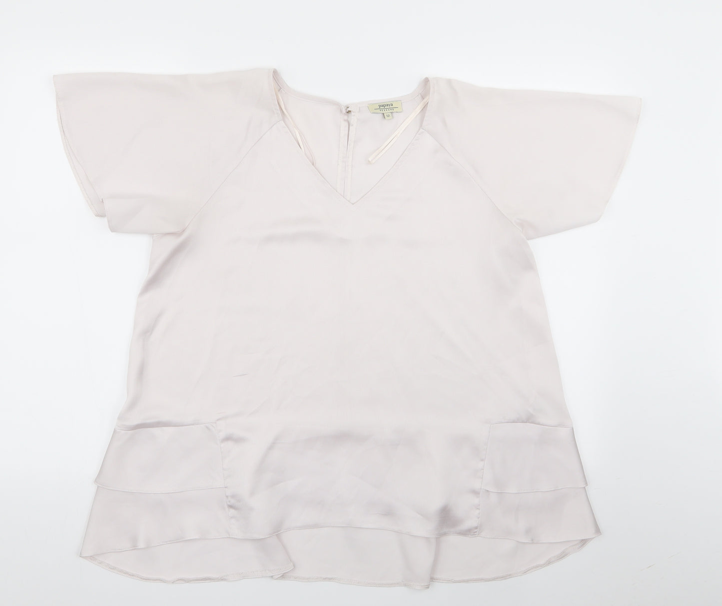 Papaya Womens Pink   Basic Blouse Size 12