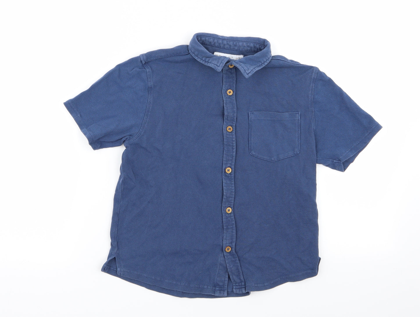 Zara Boys Blue   Basic Button-Up Size 7 Years