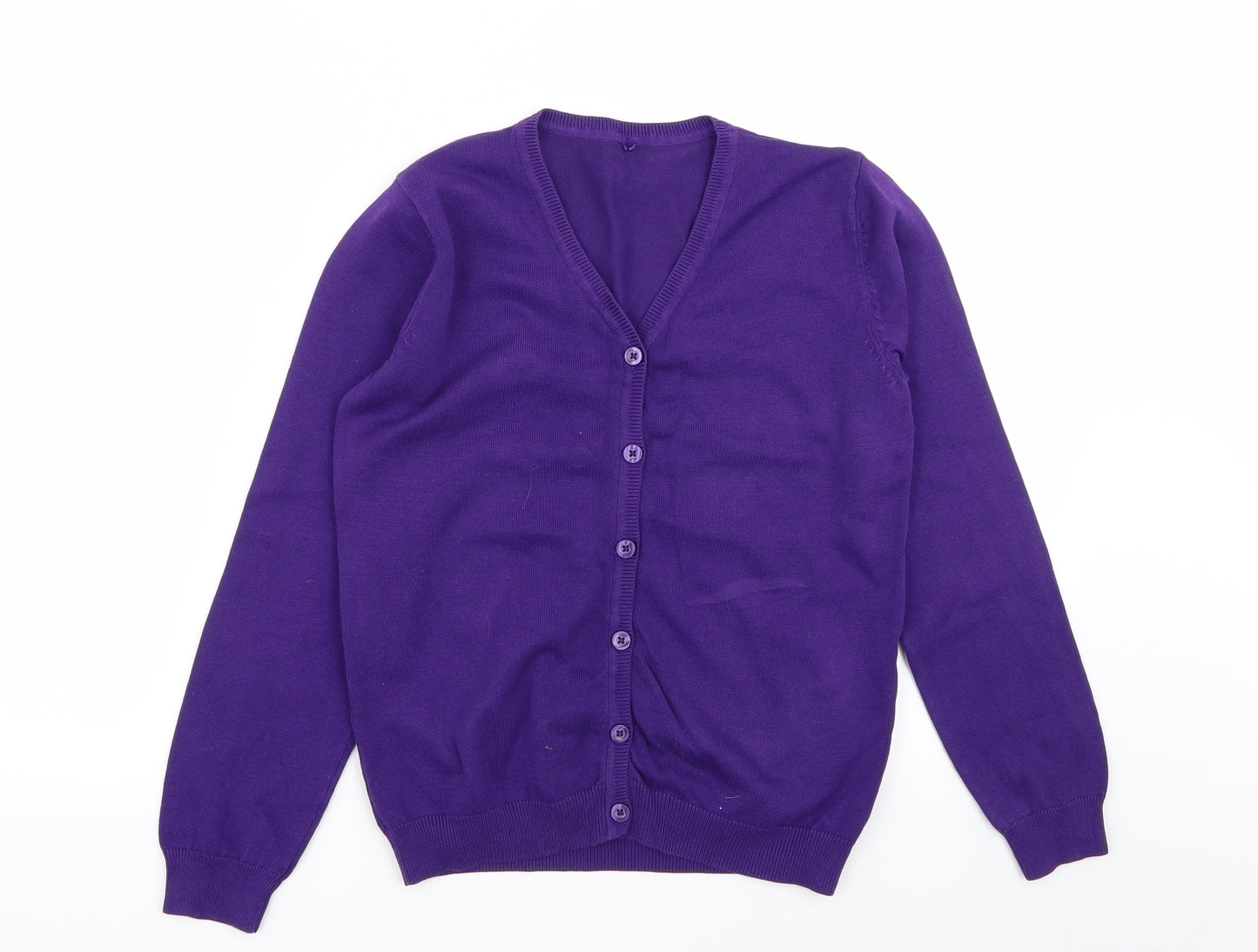 Asda George Girls Purple   Cardigan Jumper Size 10-11 Years  - School Cardigan