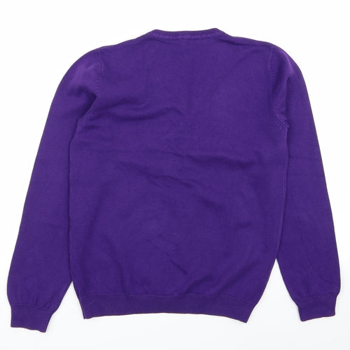 Asda George Girls Purple   Cardigan Jumper Size 10-11 Years  - School Cardigan