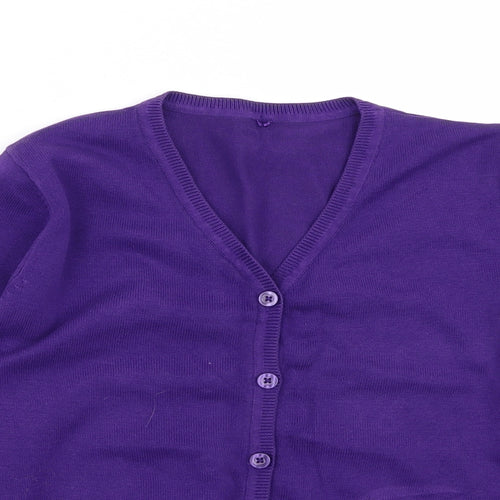 Asda George Girls Purple   Cardigan Jumper Size 10-11 Years  - School Cardigan