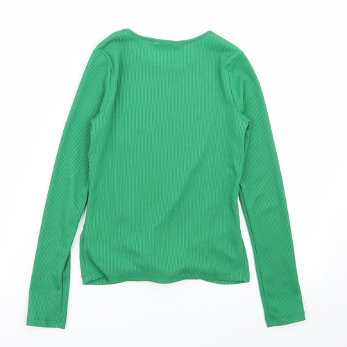Candy Couture Girls Green   Basic T-Shirt Size 12 Years