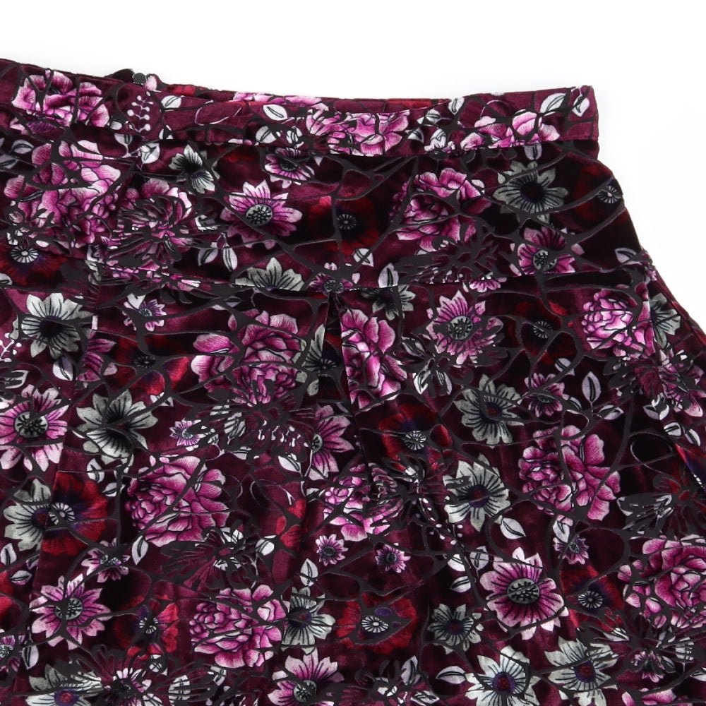 Damart Womens Multicoloured Floral  Flare Skirt Size 14