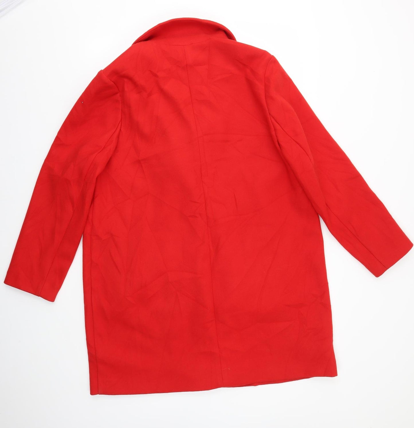 M&S Womens Red   Jacket Coat Size 18