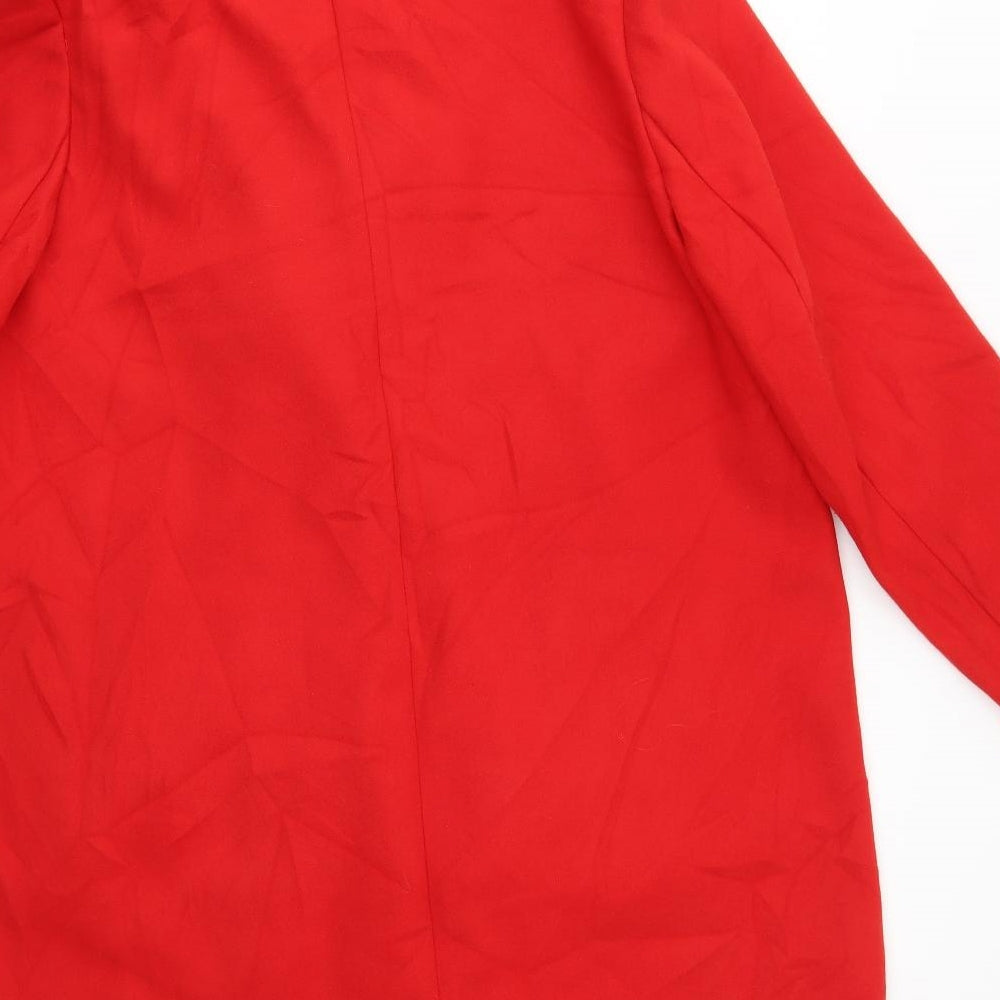 M&S Womens Red   Jacket Coat Size 18