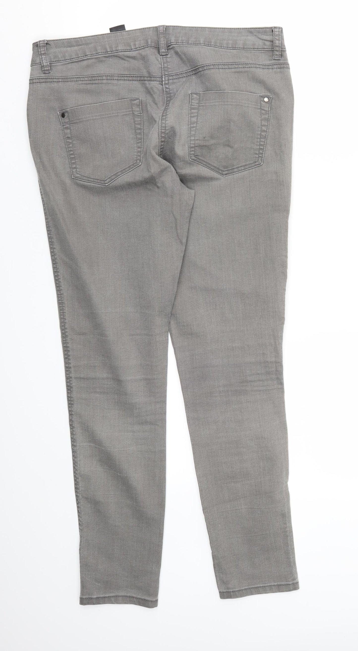 NEXT Womens Grey   Skinny Jeans Size 12 L28 in