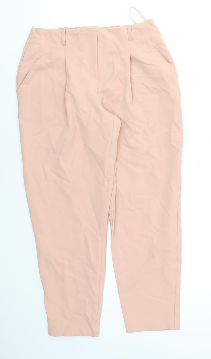 NEW LOOK Womens Pink Trousers Size 10 L24 in