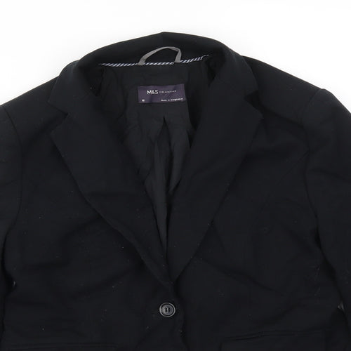 M&S Womens Black   Jacket Blazer Size 10
