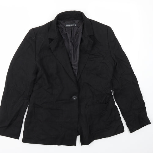 Reflections Womens Black   Jacket Blazer Size 14