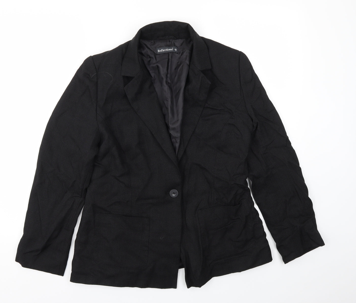 Reflections Womens Black   Jacket Blazer Size 14
