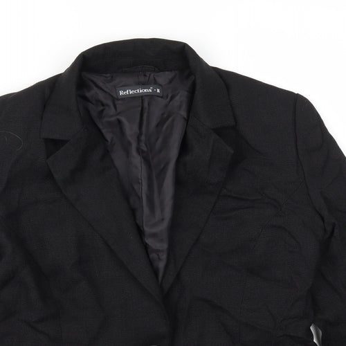 Reflections Womens Black   Jacket Blazer Size 14