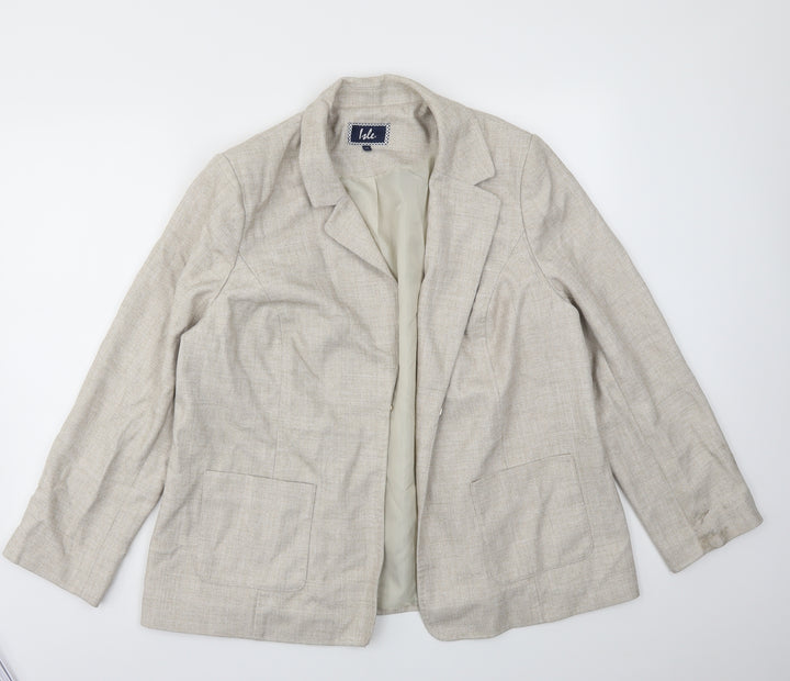 ISLE Womens Beige Jacket Blazer Size 20