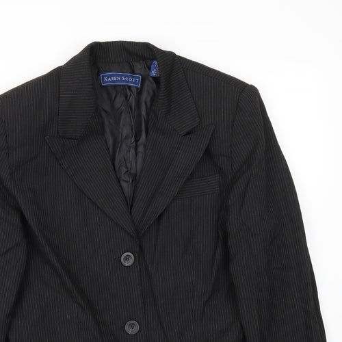 Karen Scott Womens Black   Jacket Blazer Size 12