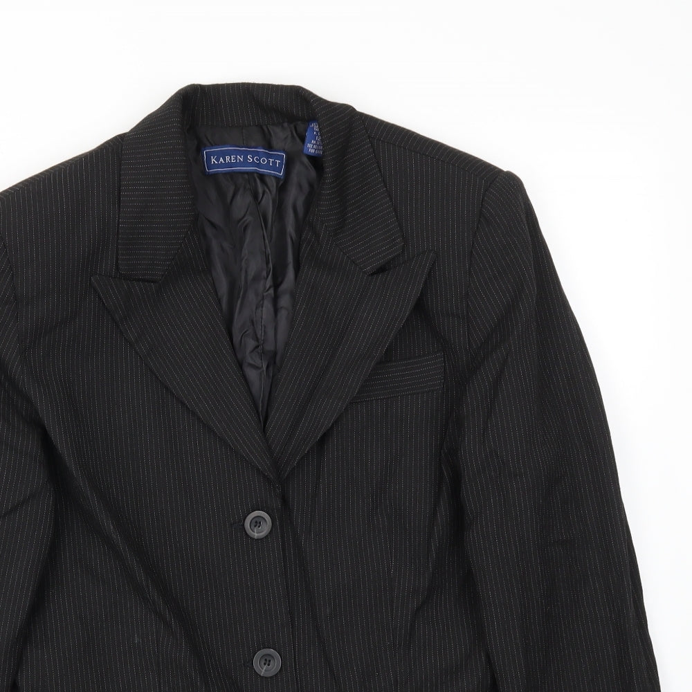 Karen Scott Womens Black   Jacket Blazer Size 12