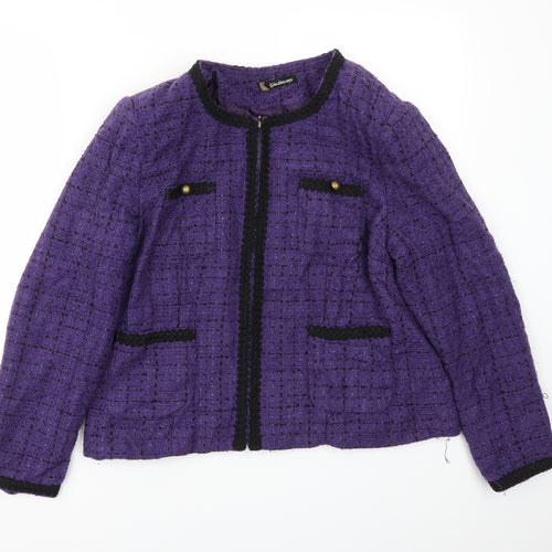 KALEIDOSOPE Womens Purple   Jacket Coat Size S