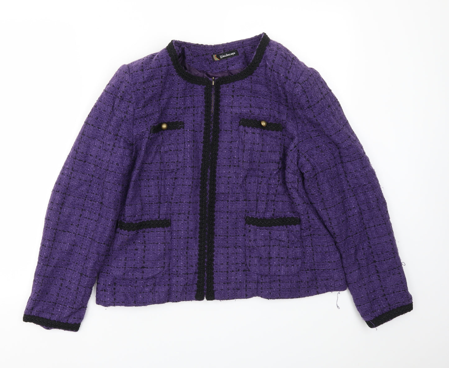 KALEIDOSOPE Womens Purple   Jacket Coat Size S