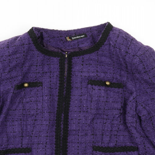 KALEIDOSOPE Womens Purple   Jacket Coat Size S