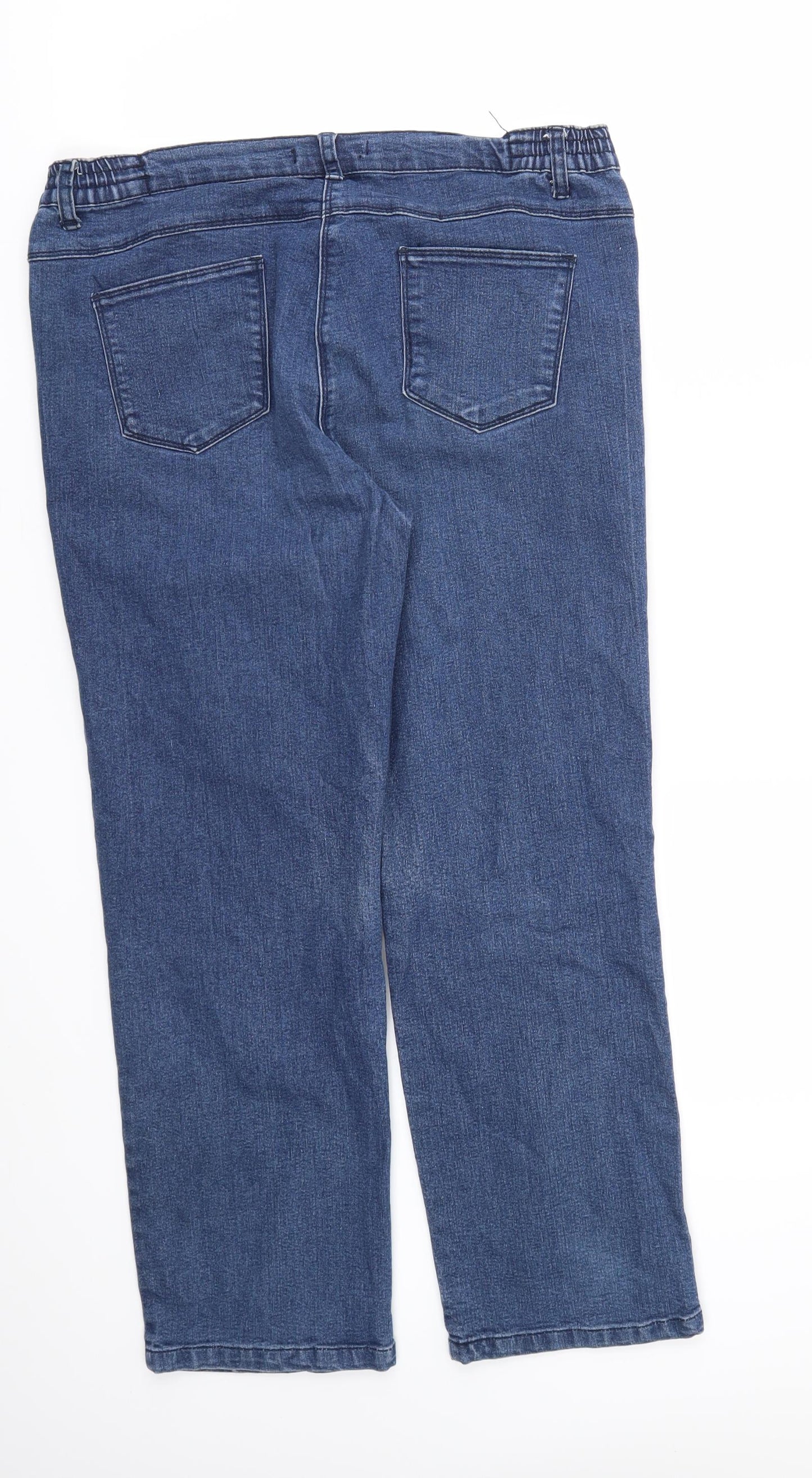 Preworn Womens Blue   Straight Jeans Size 14 L27 in