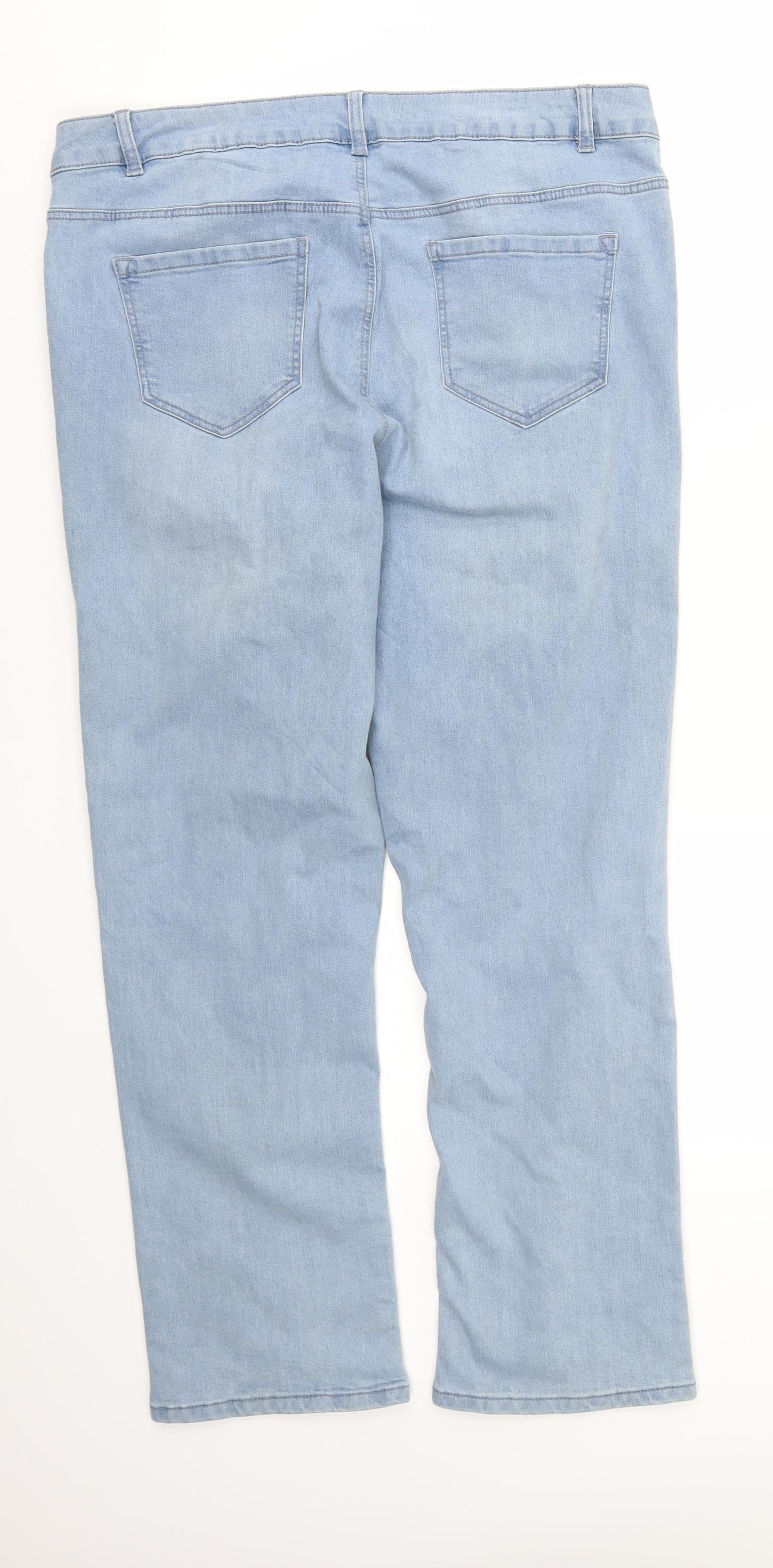 George Womens Blue   Straight Jeans Size 16 L28 in