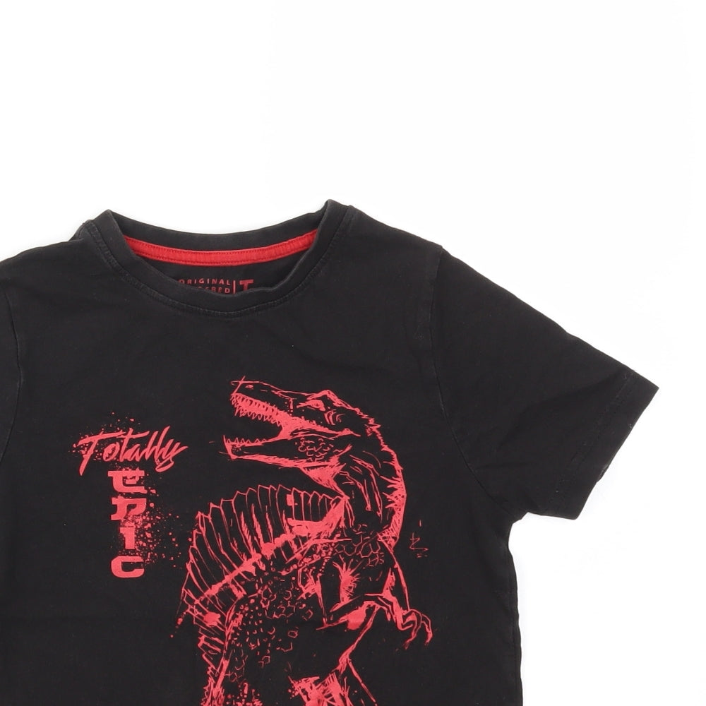 TU Boys Black   Basic T-Shirt Size 8 Years
