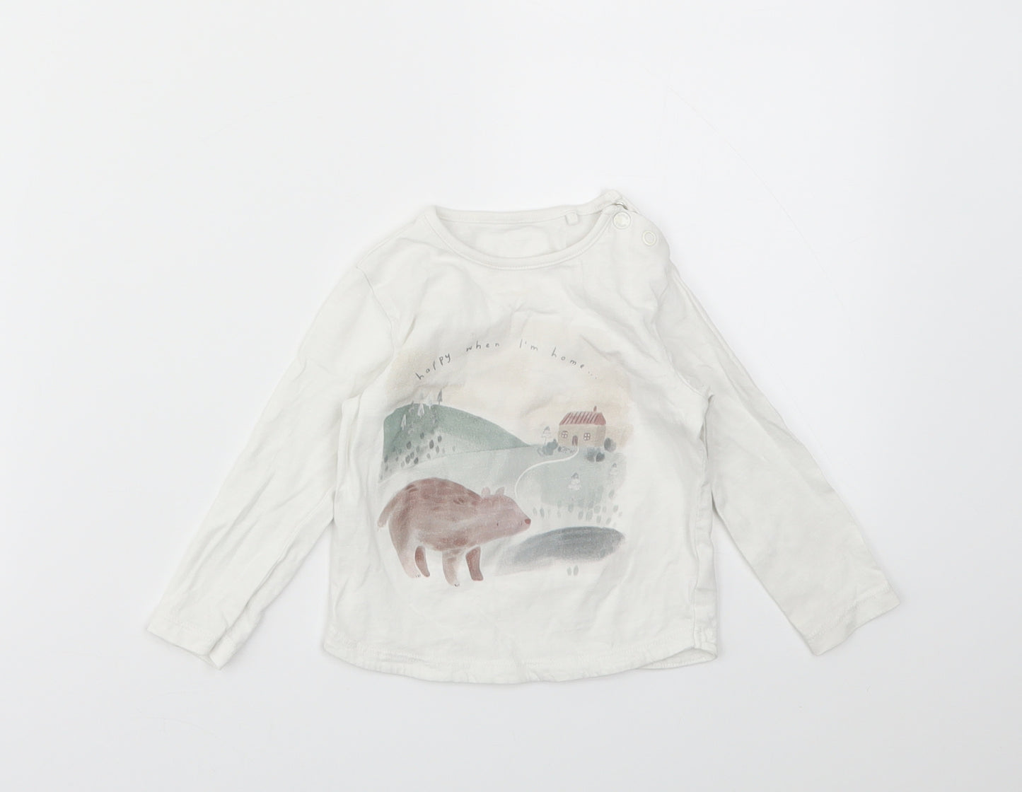 TU Baby Multicoloured Animal Print  Basic T-Shirt Size 6-9 Months