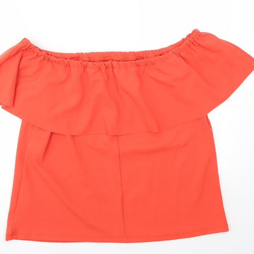 Wearhouse Womens Orange   Basic Blouse Size 16