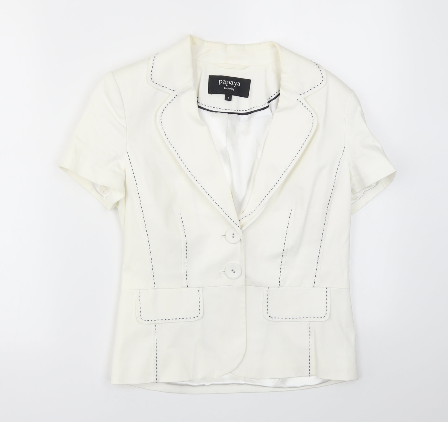 Papaya Womens White   Jacket Blazer Size 8
