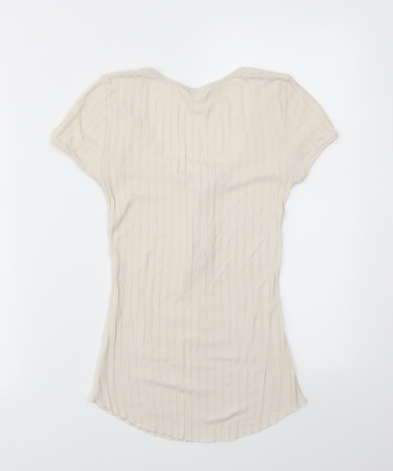 H&M Womens Beige   Basic T-Shirt Size XS