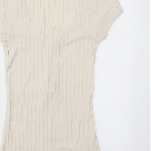 H&M Womens Beige   Basic T-Shirt Size XS