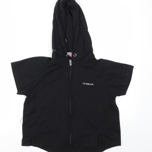 LA Gear Womens Black   Full Zip Jumper Size 8