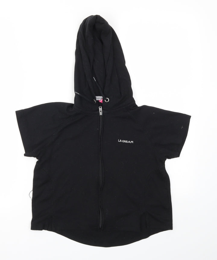 LA Gear Womens Black Full Zip Jumper Size 8