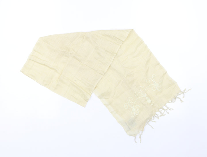 sereepur Village Womens Beige Floral Shawl/Wrap - Hand made