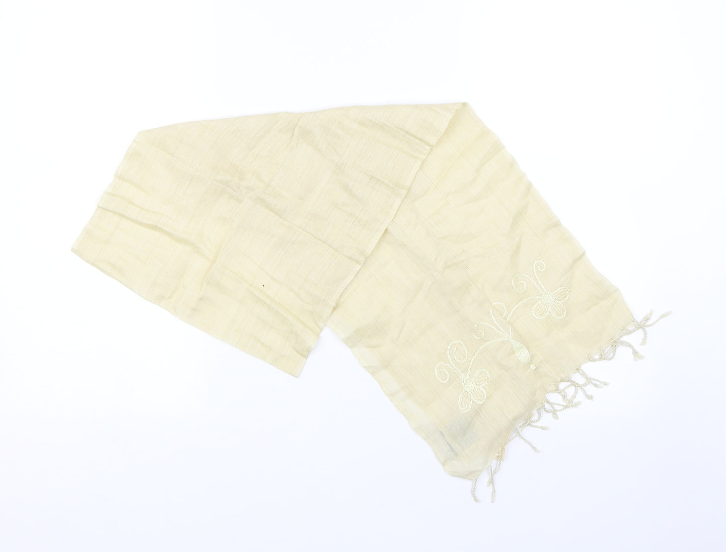 sereepur Village Womens Beige Floral   Shawl/Wrap   - Hand made
