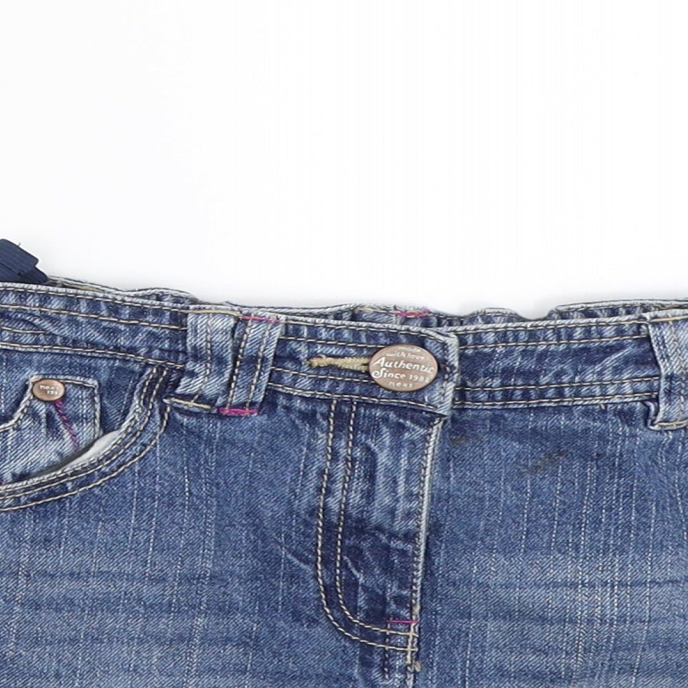 NEXT Girls Blue  Denim Mini Skirt Size 8 Years