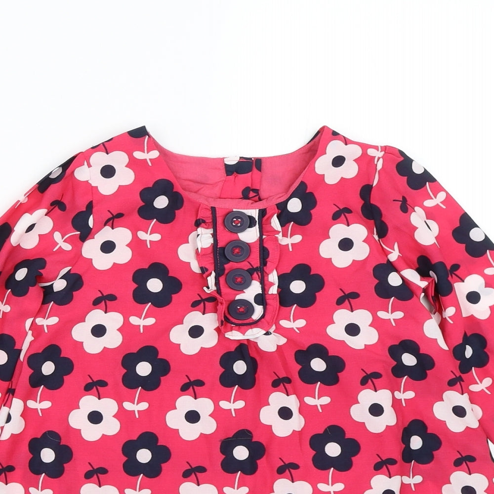Matalan Girls Pink Floral  Basic Blouse Size 4-5 Years