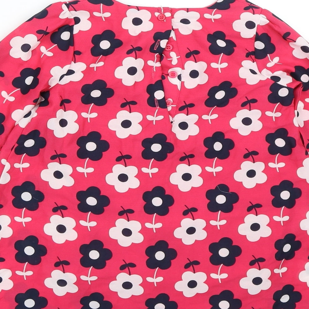 Matalan Girls Pink Floral  Basic Blouse Size 4-5 Years