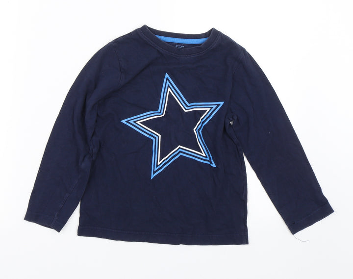 F&F Girls Blue Basic T-Shirt Size 6-7 Years - Star