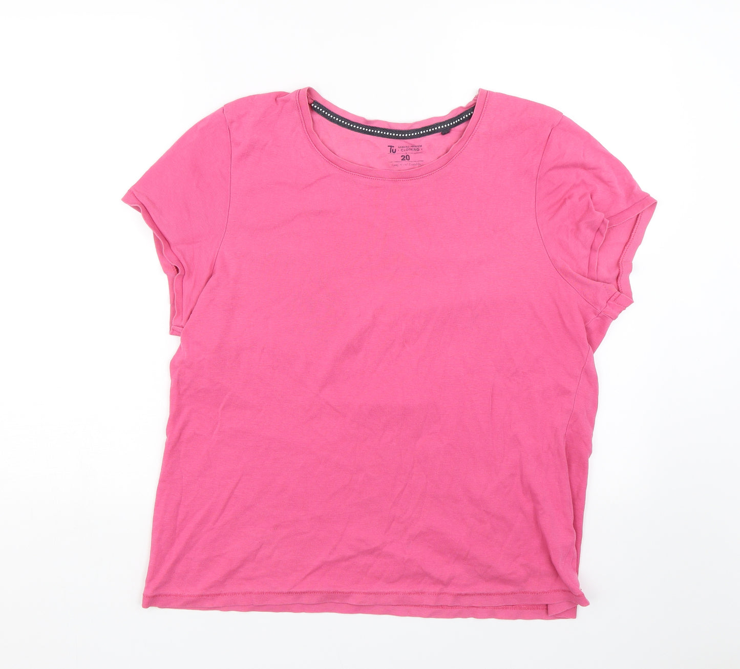 TU Womens Pink   Basic T-Shirt Size 20