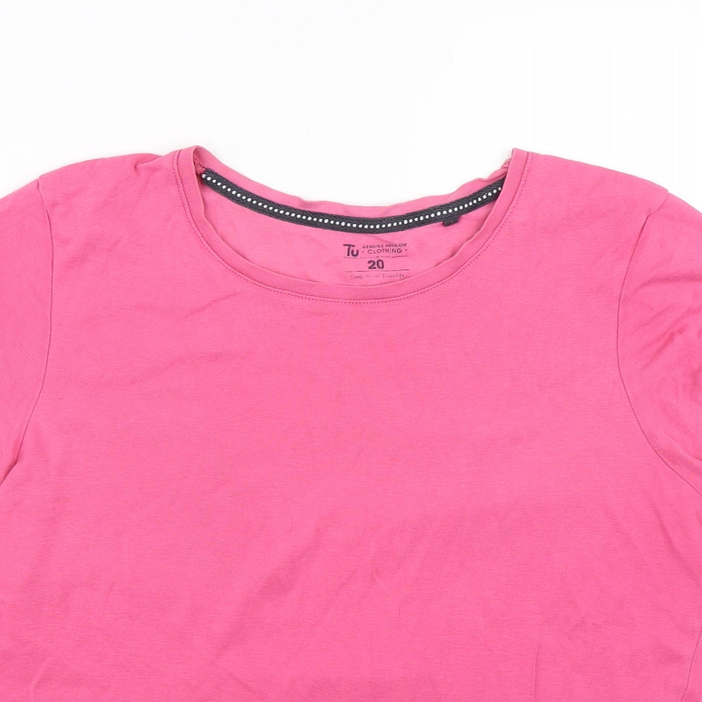 TU Womens Pink   Basic T-Shirt Size 20
