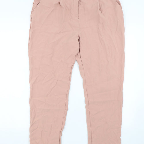 M&Co Womens Pink   Trousers  Size 14 L23 in