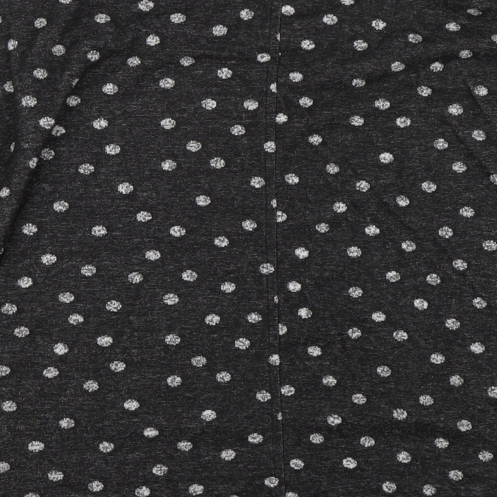 F&F Womens Black Polka Dot  Basic T-Shirt Size 16