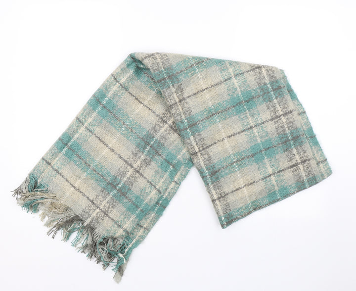 Preworn Womens Green Check Scarf