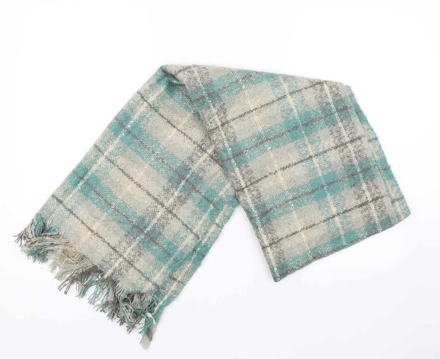 Preworn Womens Green Check   Scarf