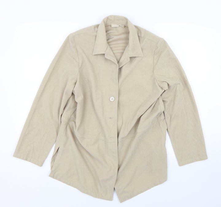 Daxon Womens Beige   Jacket Blazer Size 14