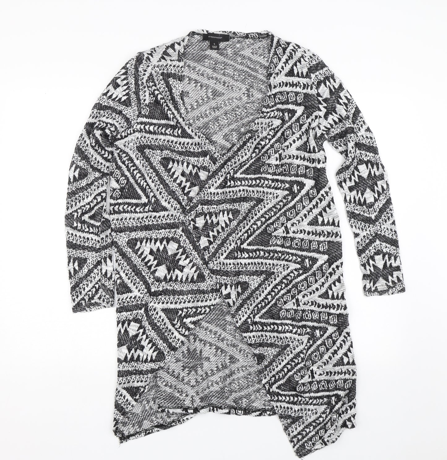 Primark Womens Black Argyle/Diamond  Cardigan Jumper Size 8