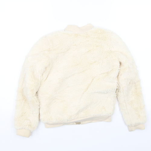 hullabaloo Girls Beige   Full Zip Sweatshirt Size 9-10 Years