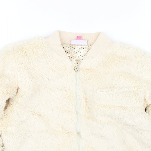 hullabaloo Girls Beige   Full Zip Sweatshirt Size 9-10 Years