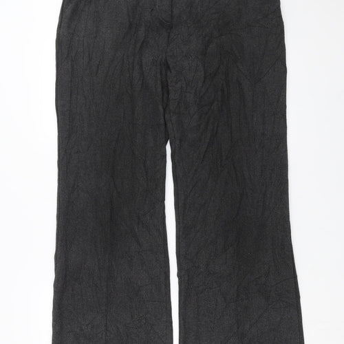 Preworn Womens Grey Herringbone  Trousers  Size 35 in L30 in