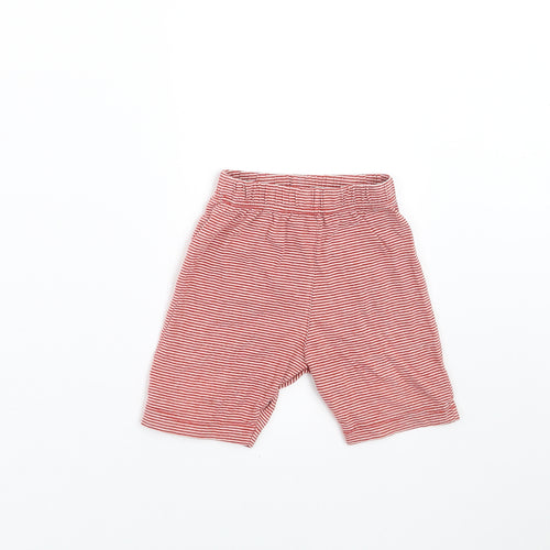 Petit Bateau Boys Red Striped  Cropped Trousers Size 12 Months  - shorts