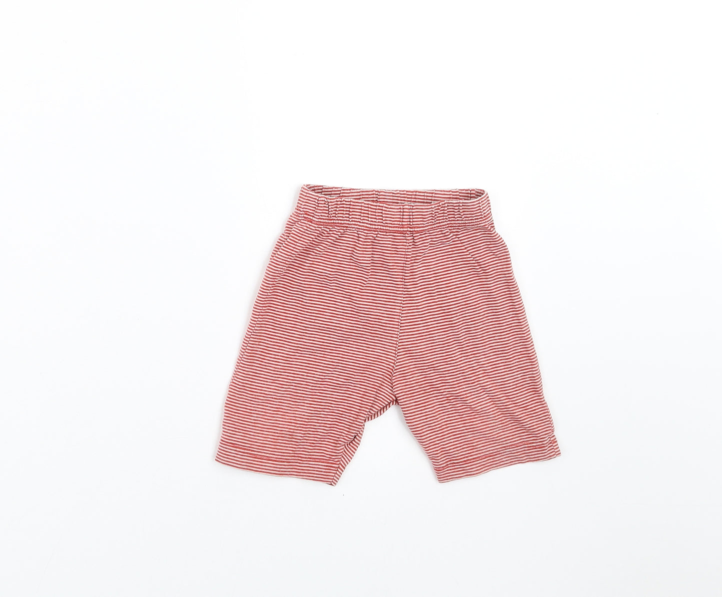 Petit Bateau Boys Red Striped  Cropped Trousers Size 12 Months  - shorts